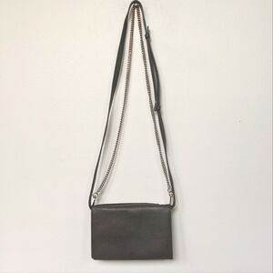 All Saints Small Gray Cross Body Chain Purse